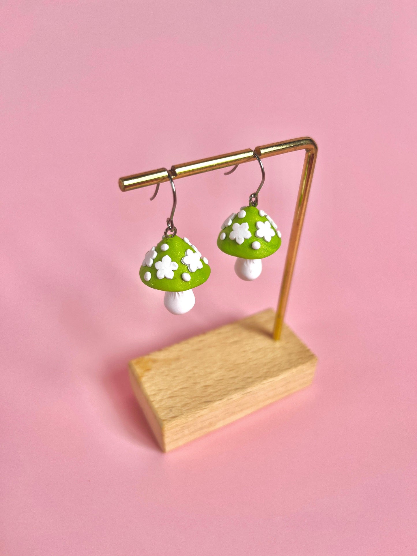 Mushroom Polymer Clay Earrings - silverstar.nz
