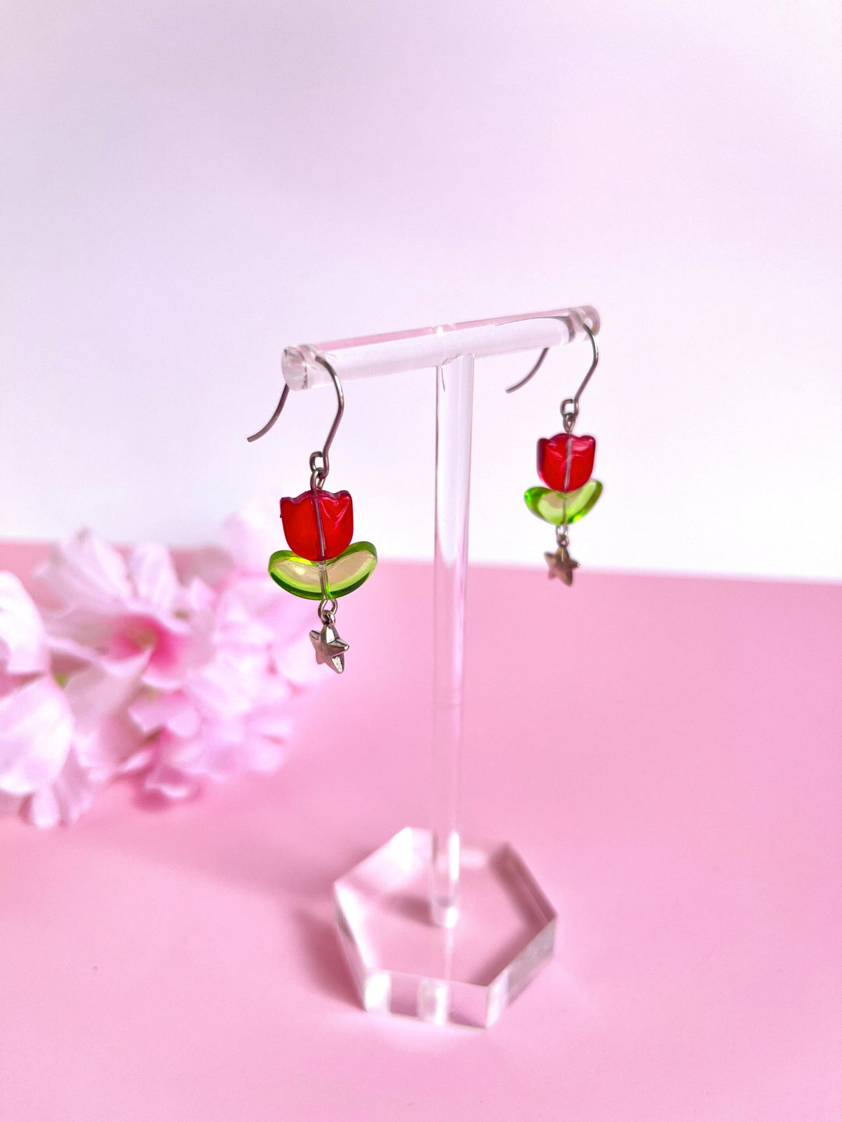 Tulip Bead Earrings - silverstar.nz