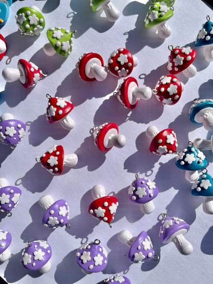 Mushroom Polymer Clay Earrings - silverstar.nz