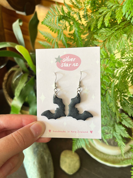 Bat Polymer Clay Earrings
